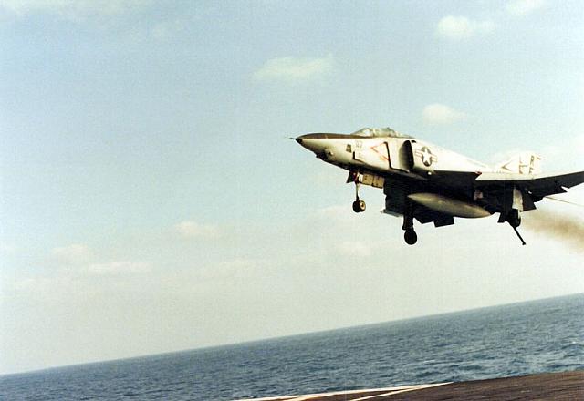 VMFP-3 RF-4B over the ramp - courtesy of Ike Newkerk