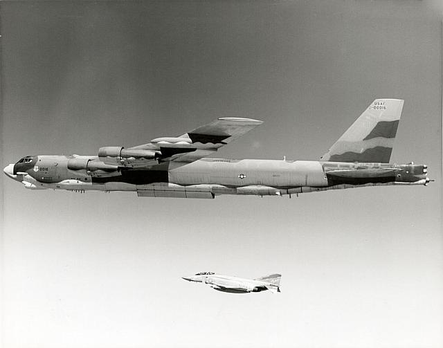 B-52 with VF-161 escort circa 1984