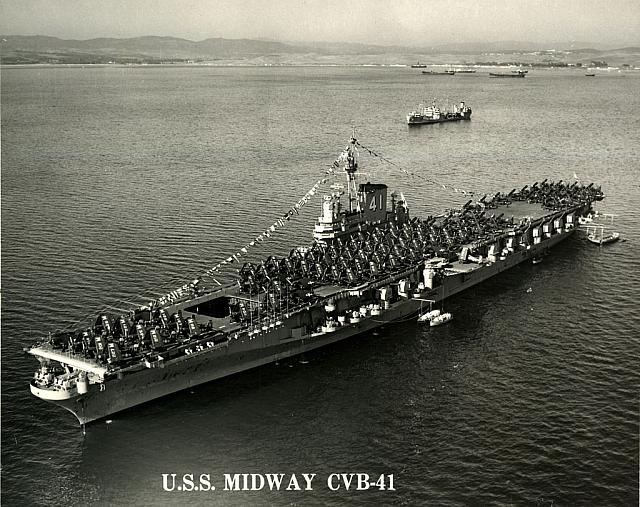CVB-41 Nov 27, 1947 anchored off Gilbralter