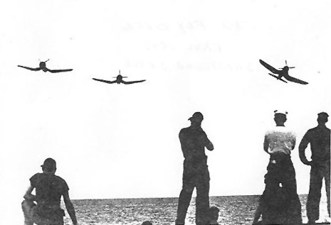 F4U flyover Fall 1945 Shakedown Cruise
