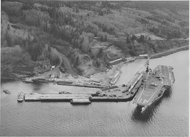 USS Midway at Bangor, WA 
6 Dec 1957