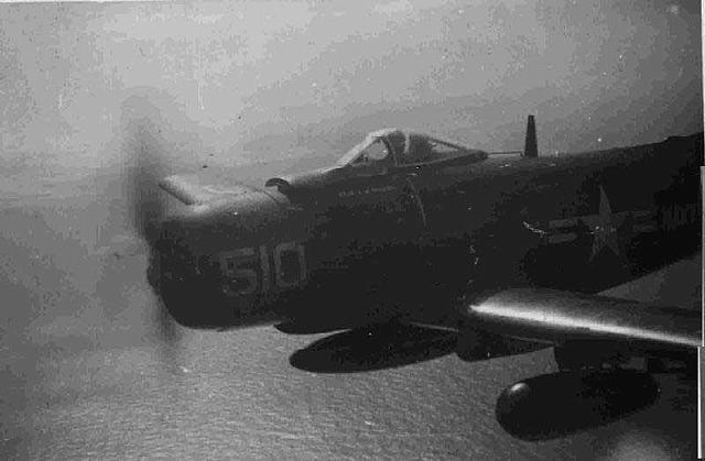 AD-4 of VA-25 in flight taken by C.M. Fondaw from a AD-4W