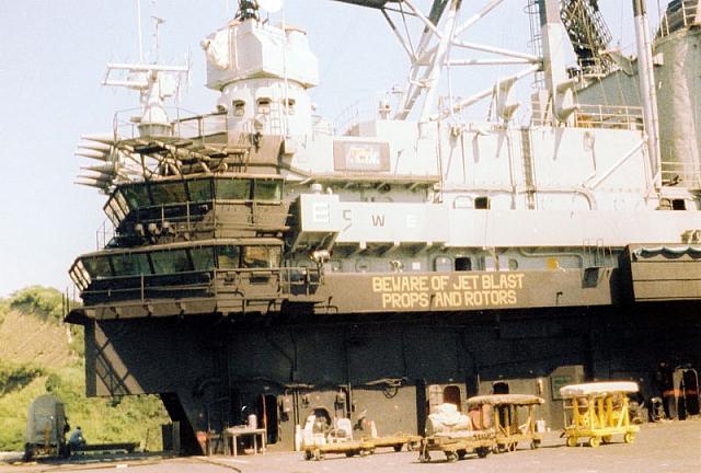 Flight Deck - Island after Dry Dock - 1977