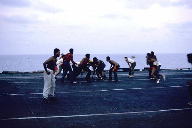 Flight deck football game