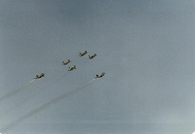 A-7 and F-4 formation
