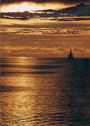 Ship on the horizon