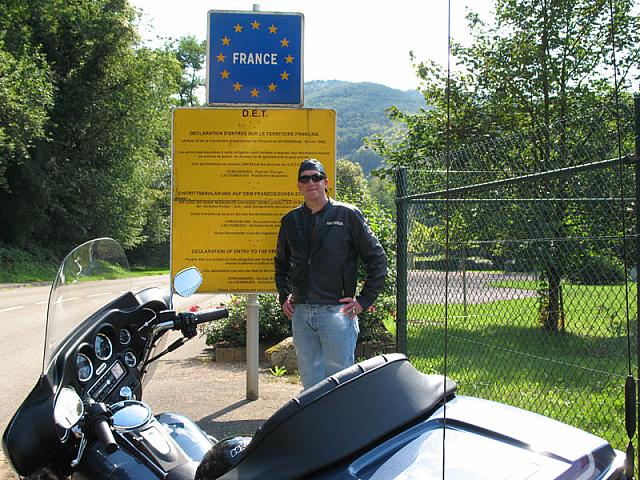 Taken at the German French border Summer 07.  My 2003 HD Ultra Classic.
My wife and I went down to France and rode a bit and cam