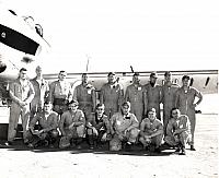 NAS China Lake, 11/60 practicing nuclear weapons delivery ( Loft Bombing).  Chuck Muhl, is the fella standing on the far left.