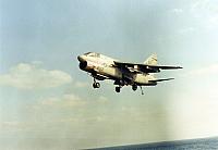VA-56 A-7 over the ramp - courtesy of Ike Newkerk