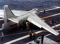 VQ-1 EA-3 after crunching starboard main - NORPAC - Courtesy of Willie Edmison