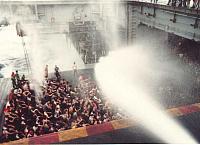 Spraying off some slime - Buzz Nau photo