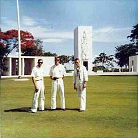 Midway Cat Crew 1963- Tom Cruse - Hopper - Don Terry at 
National Cemetery, Manila