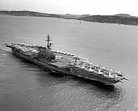 USS Midway leaving San Fransisco for Yokosuka - 1973