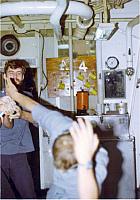 FN Huarston getting some shaving cream.