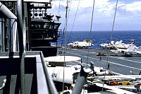 Flight deck scene during re-spot