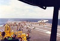 FOD Walk down and Ike's first day at sea. August 1977