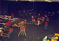 Ordnance staging in the hangar bay