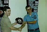 Reenlistment w/ LT(jg) Shane Gahagan in VAW-115 @ NAF Atsugi in September 1990