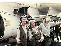 VA-115 Troublelosers (L-R) Tony Cartland, Willie Edmison, and Carl Hink