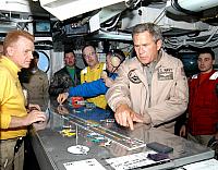 LCDR Shawn Whalen is the Aircraft Handling Officer on the USS Abraham Lincoln. He served 2 tours on the Midway. 1983-1986 as an