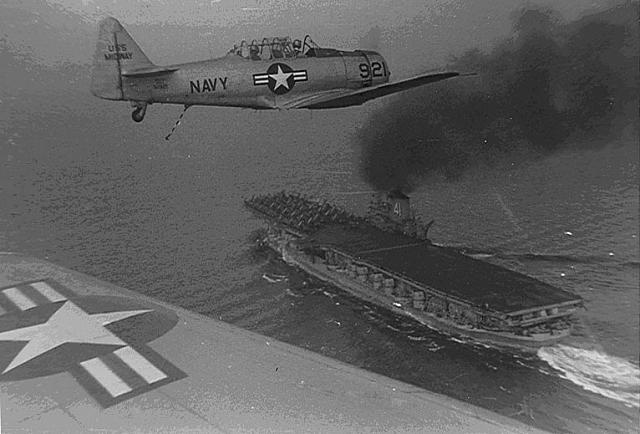 SNJ-921-1953. This aircraft was lost a year later in a ditching accident off the coast of Cannes after loss of power. The crew,