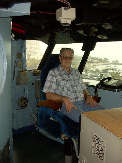 Andy Kiddie 2005 aboard the Midway. Master Chief Kiddie was V-2 Chief in 1957
