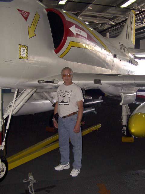 Buzz (Trigger) Trimnell (Midway Cat Crew 62-65) aboard the Midway 2004