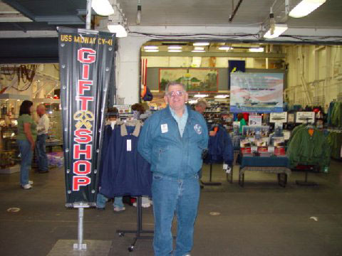 Dave Hodson USS Midway Cat crew 1959 - 63 aboard the Midway Dec. 2006