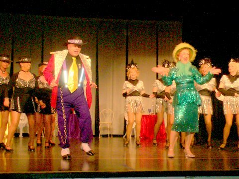 Lenny Viccaro (Midway V-2 Div. 1959 cat crew) "Mr. Zoot Suit" tap dancing at a review
February 2007 Green Valley AZ.