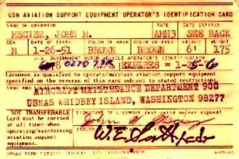 Equipment Card - Courtesy of John Mscisz