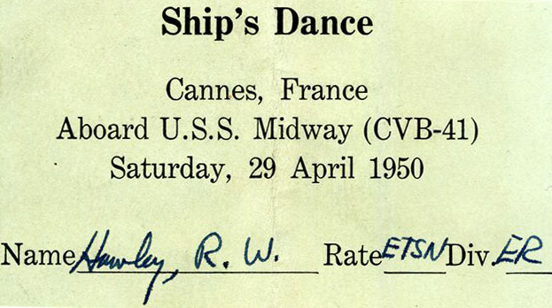 Dance Card - courtesy of Gary Schreffler