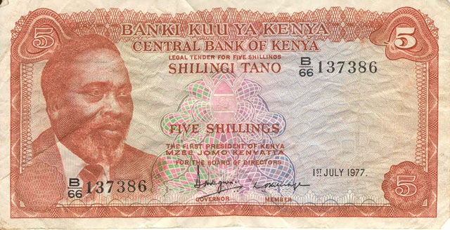 Kenya_Five_Shillings_Front1 - Courtesy of Woody Hill