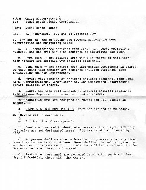 Beer Day Rules -courtesy of Ike Newkerk