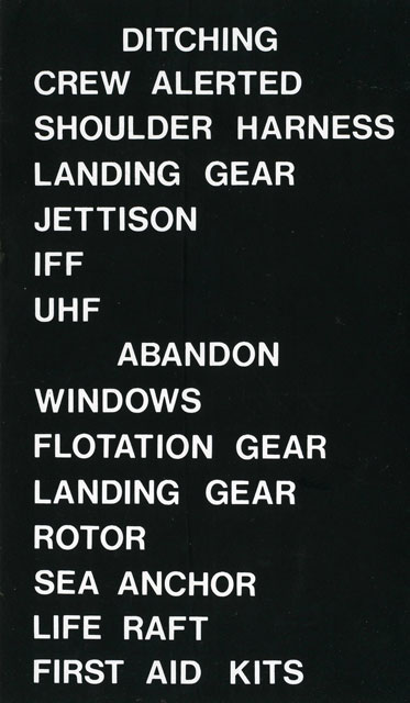 CREW-DITCHING-BILL - ditching bills are the decals that are put in the aircraft - Courtesy of Gary Schreffler