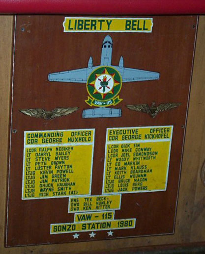 Cubi O Club plaque on display at the Naval Aviation Museum in Pensecola, FL - courtesy of José Lahoz