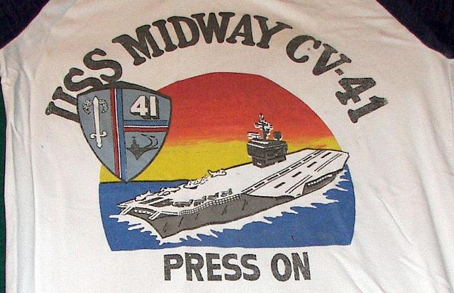 USS Midway Press-On. Captain McGrail's favorite phrase - courtesy of Jose Lahoz
