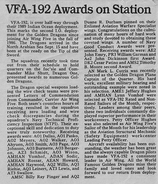 VFA-192 - 11-3-89 - courtesy of Ike Newkerk