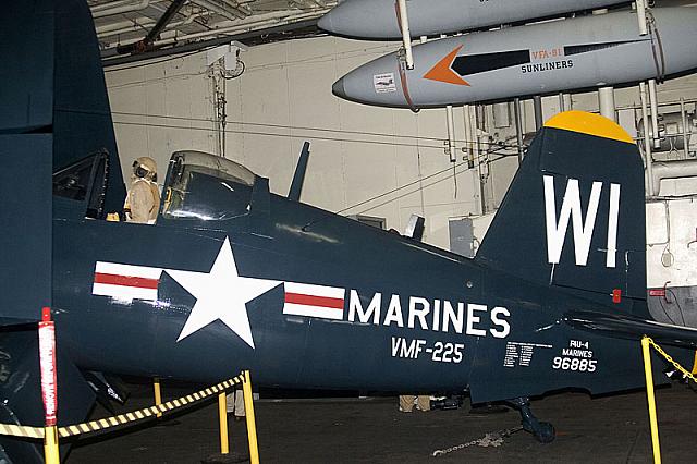 F4U Corsait on hanger deck [11-20-09] - Clint Griffin photo