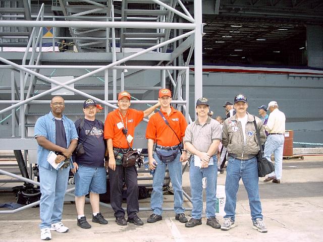 From left: Marvin Long (HS-12), John McKie (VA-115), Bill Purcell (Photo Lab), Troy Prince (VAQ-136), Jim Beckenbach (OE Div),