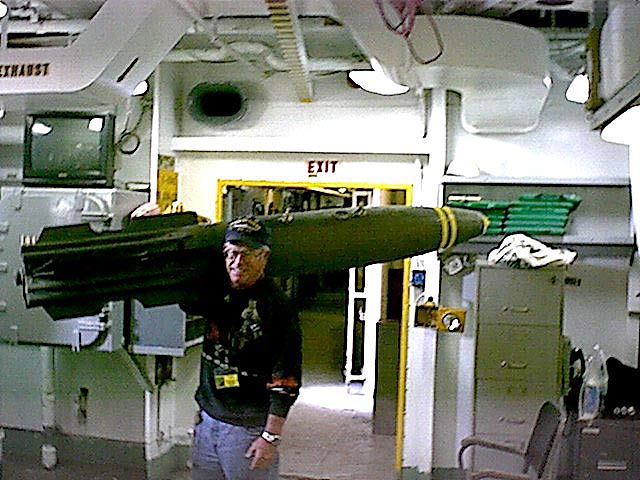 LCDR Solomon (AO) checking MK-82 for use. IYAOYAS