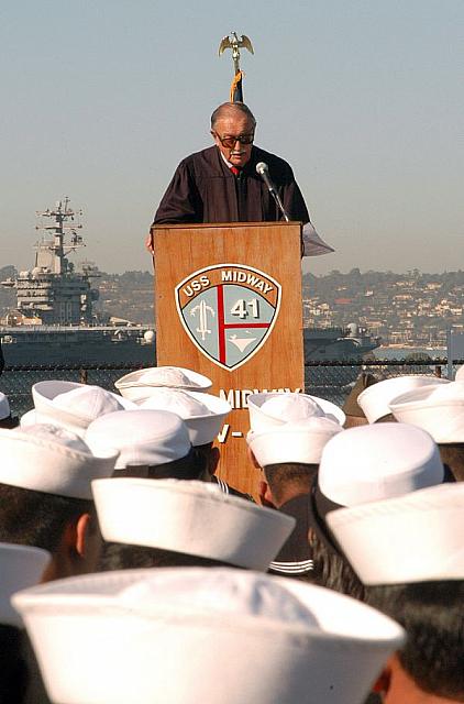 San Diego (Nov. 8 2006) - U.S. District Court Judge, Honorable John S. Rhoades delivers a speech before giving the oath of citiz