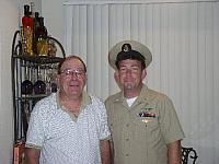 Jerry (Magic) Majda Cat crew 1960 with son Navy Chief Jerry Madja 2006