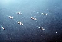 Ships of Battle Force Zulu underway at the conclusion of Operation Desert Storm - 2 March 1991