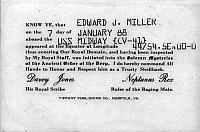 Shellback Card - Courtesy of Eddie Miller