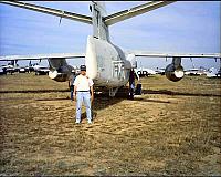Mo Peelle and EKA-3B at AMARC, Tuscon photo by Aubrey Brittian