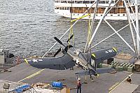 Lifting F4U Corsair off barge [11-11-09] - Clint Griffin photo