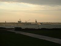 USS Reagan - left USS Nimitz - right