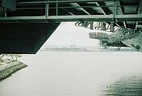 Looking out port elevator -- USS Reagan across the bay
