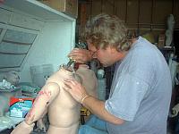 SDO and Squadron CO Mannequins undergo head replacement surgery at the Mannequin Gallery