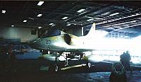 A-4 in hangar bay Midway 2004